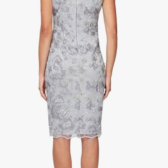 NWT Alex Evenings Short Embroidered Dress - Size 14 - Picture 2 of 12